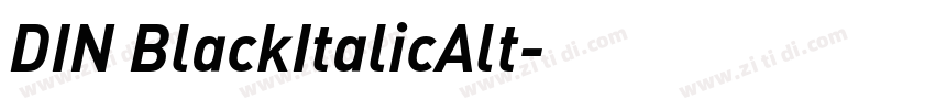 DIN BlackItalicAlt字体转换